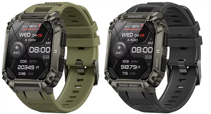 Promate выпустила умные часы Watch-S19 с большим дисплеем 1,95 дюйма
